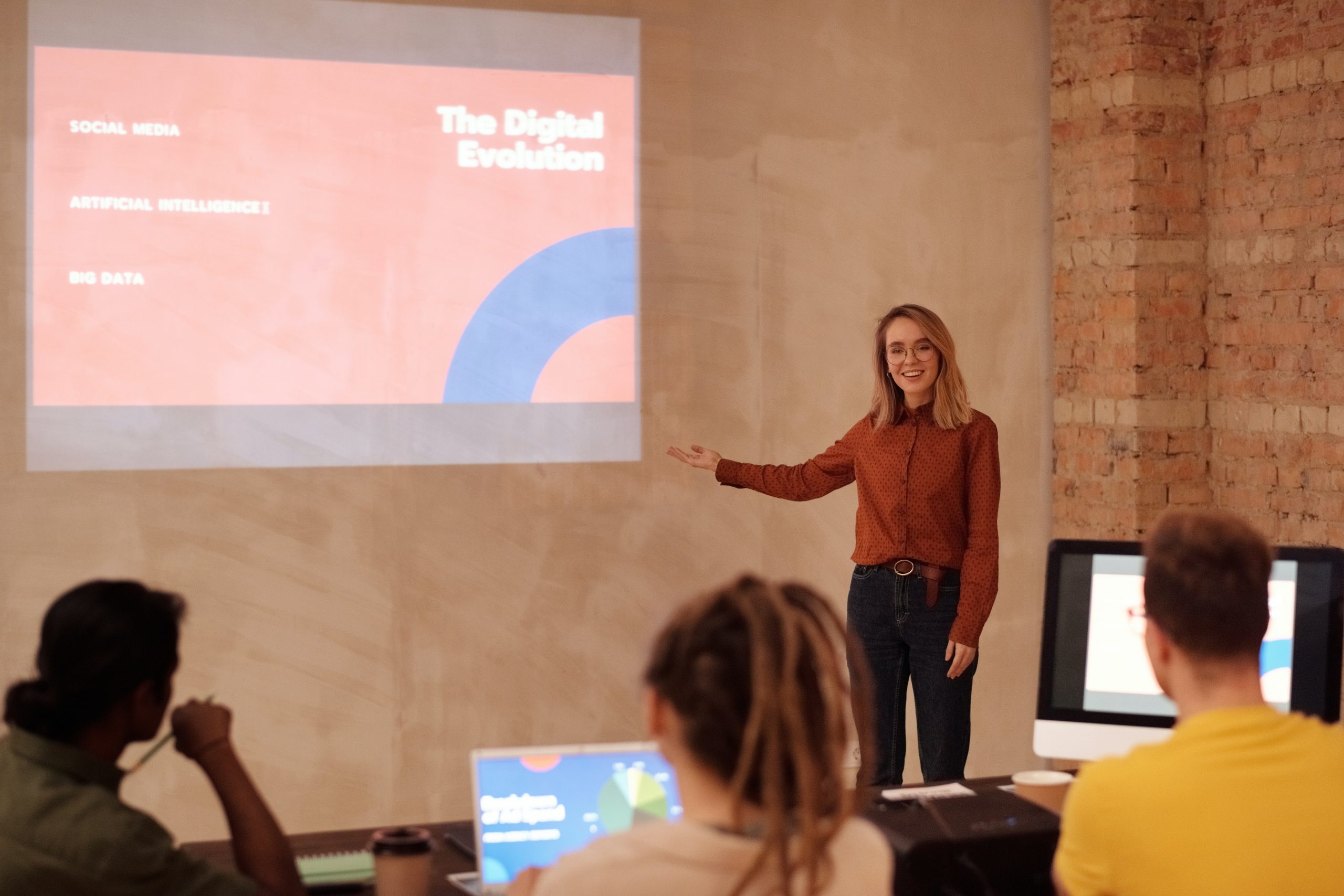 Person giving a presentation